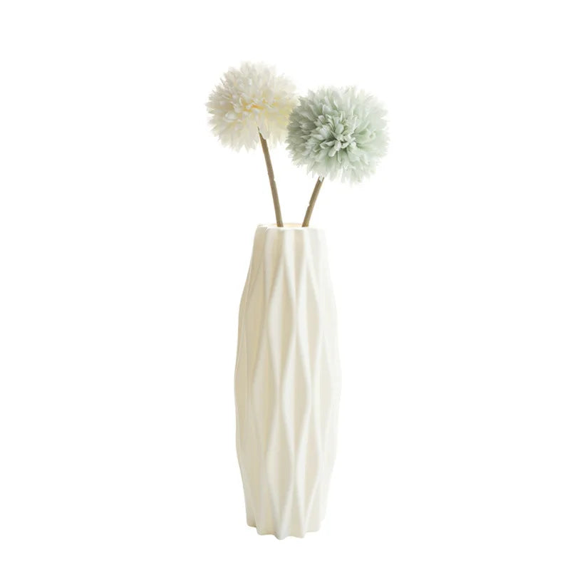White Imitation Ceramic Flower Pot