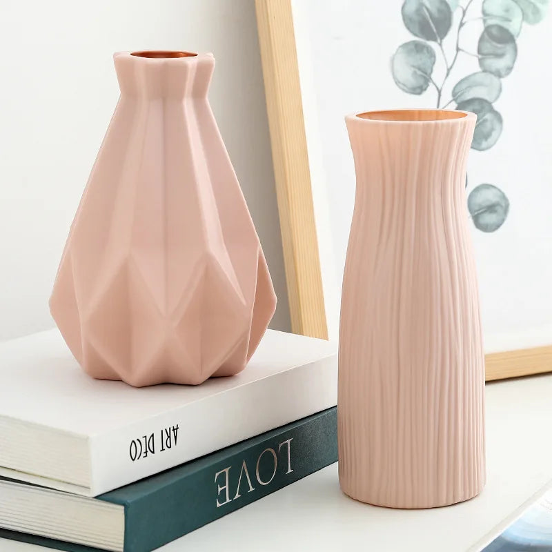 White Imitation Ceramic Flower Pot