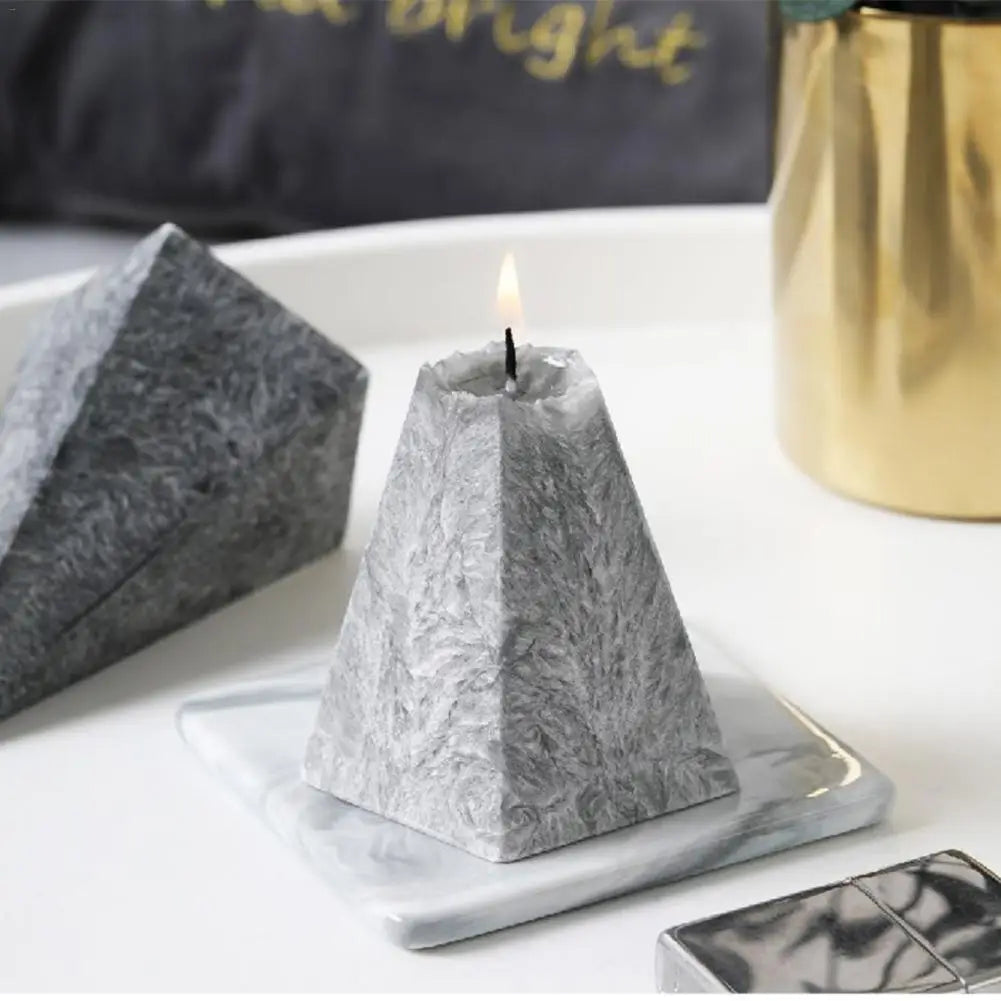 Luxury Nordic Style Geometric Cone Pentagonal Aromatherapy Candle