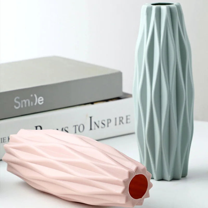 White Imitation Ceramic Flower Pot