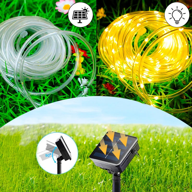 Solar Tube Rope Fairy Light Lamp