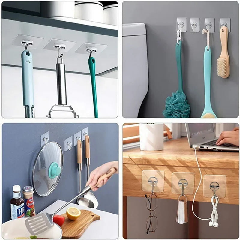 Transparent Self Adhesive Key Storage Hanger Hooks