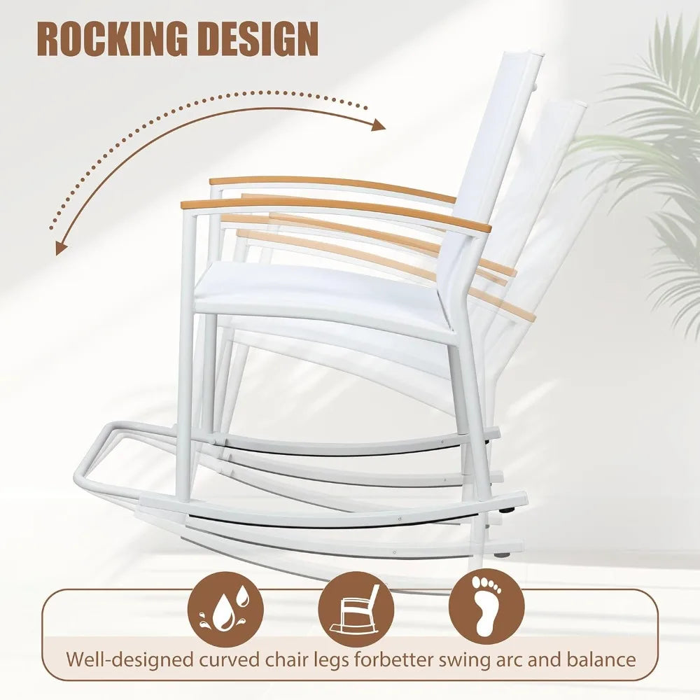 Wicker Rocking Chair Outdoor Bistro Sets