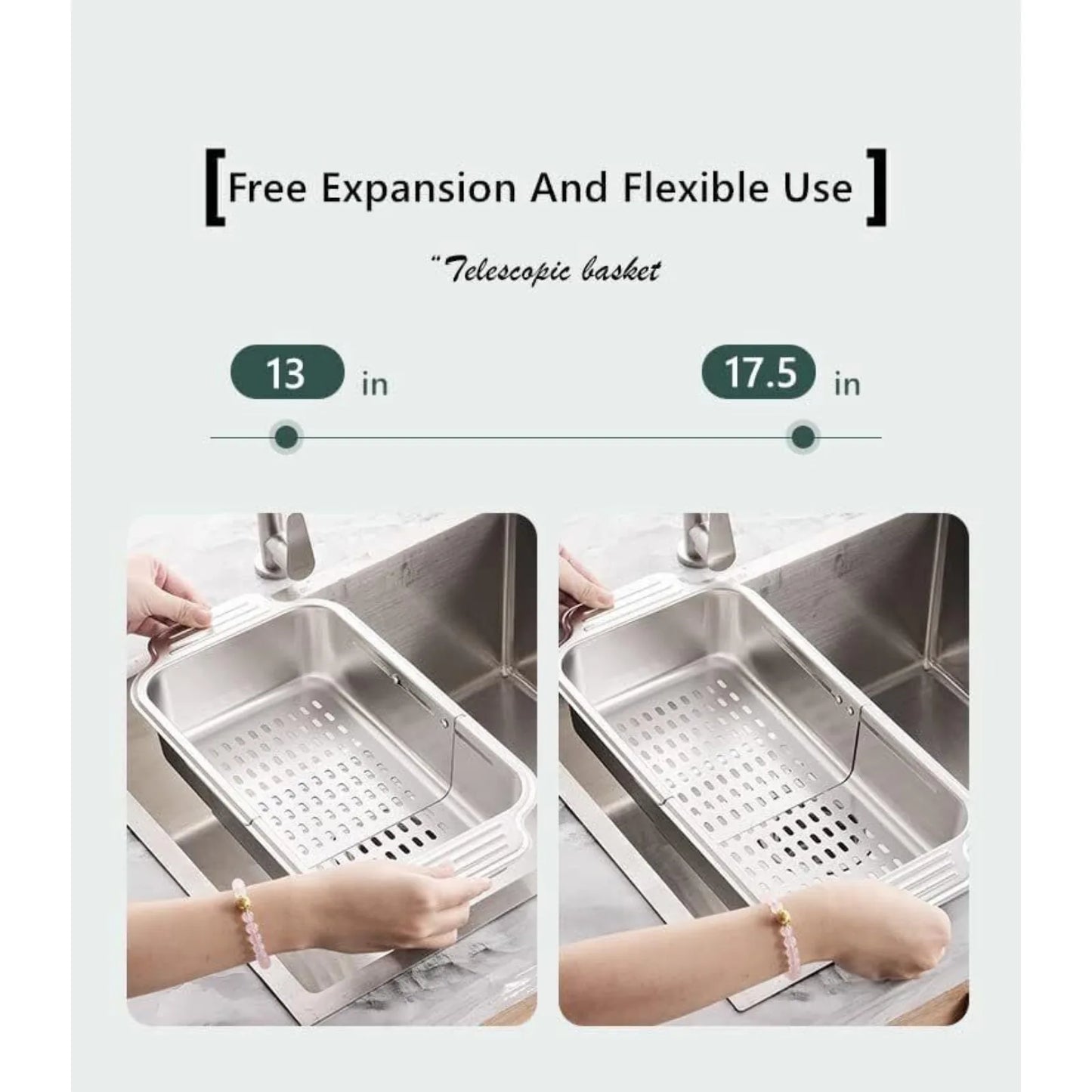 Retractable Kitchen Sink Basket