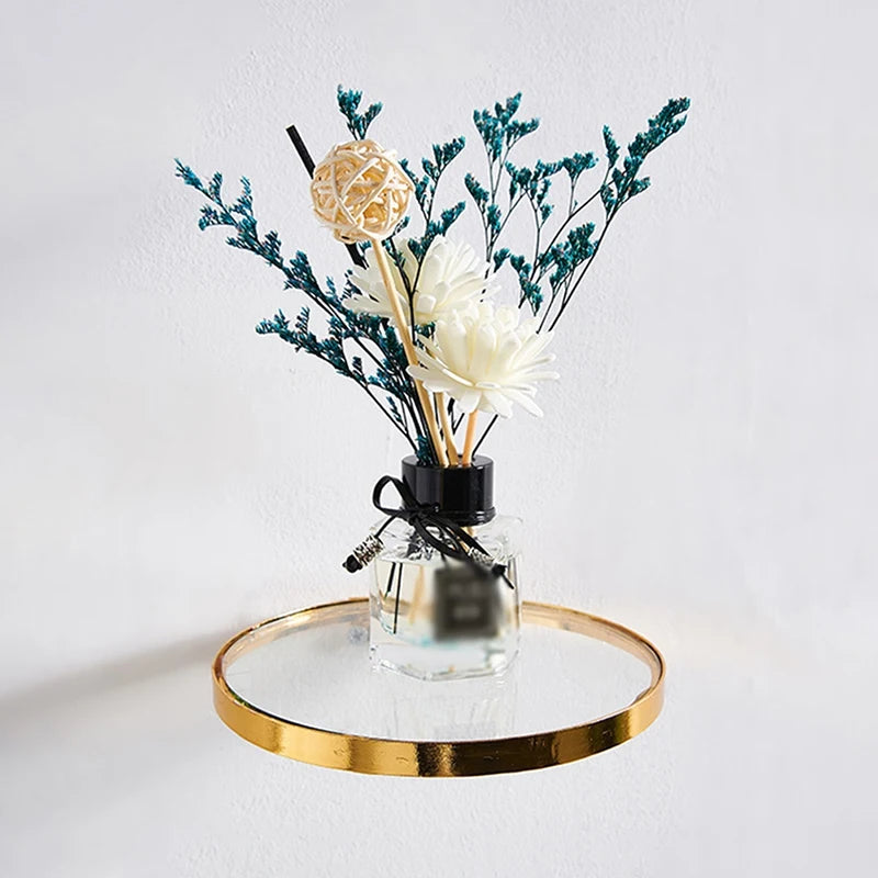 Round Wall Hanging Iron Glass Craft