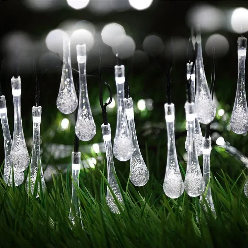 Water droplets Solar String Lights