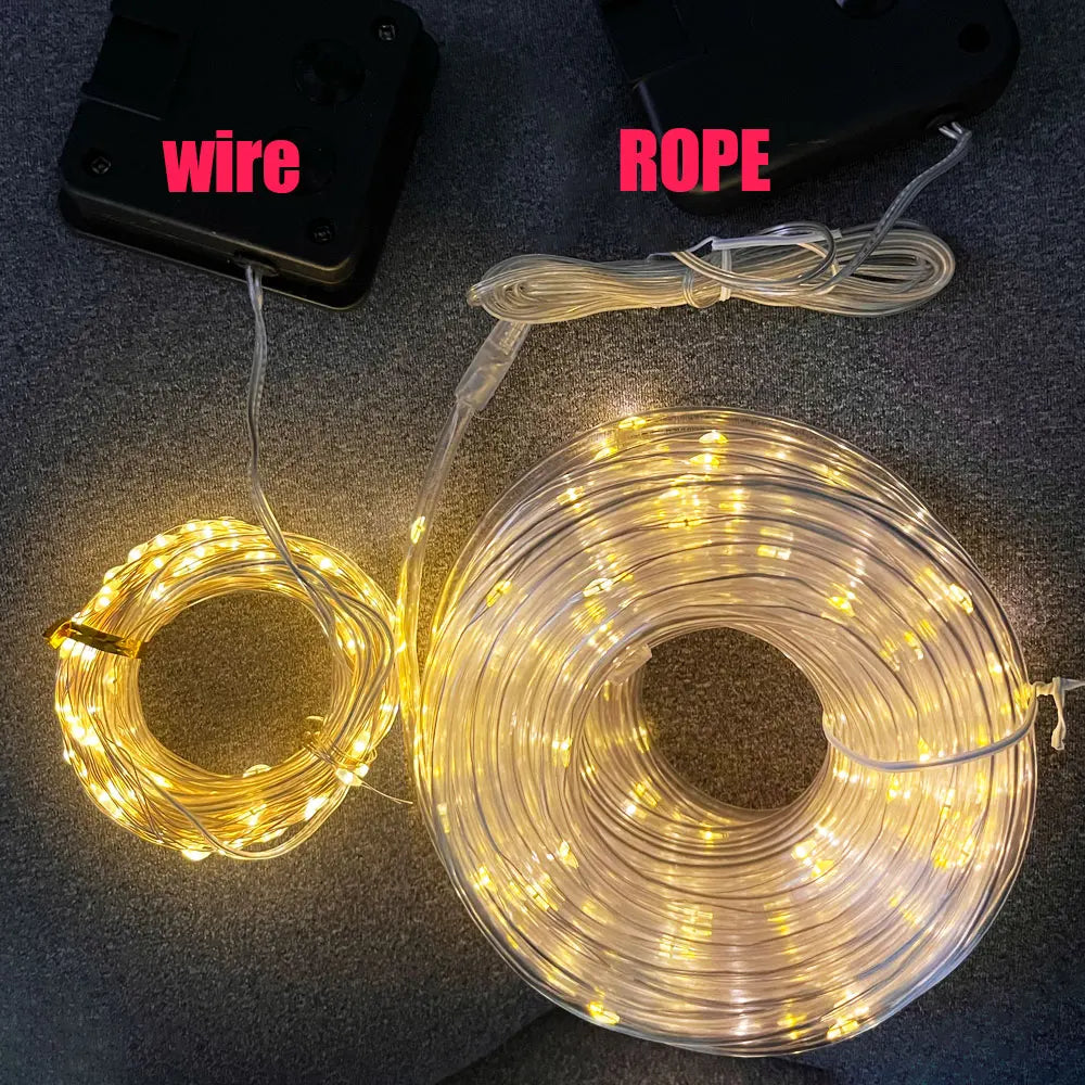 Solar Tube Rope Fairy Light Lamp