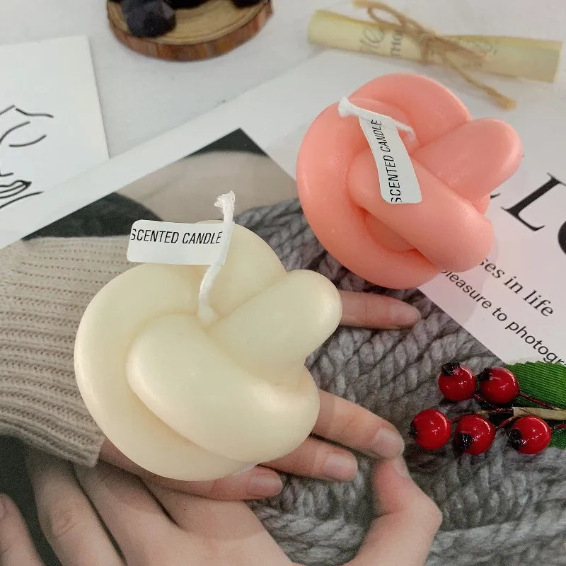 Creative Geometric Rope Knot Aromatherapy Candle, Home Decor Ornaments