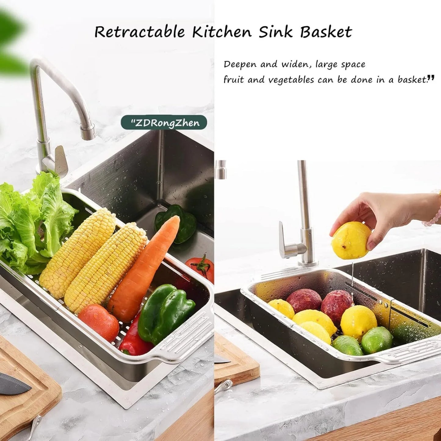 Retractable Kitchen Sink Basket