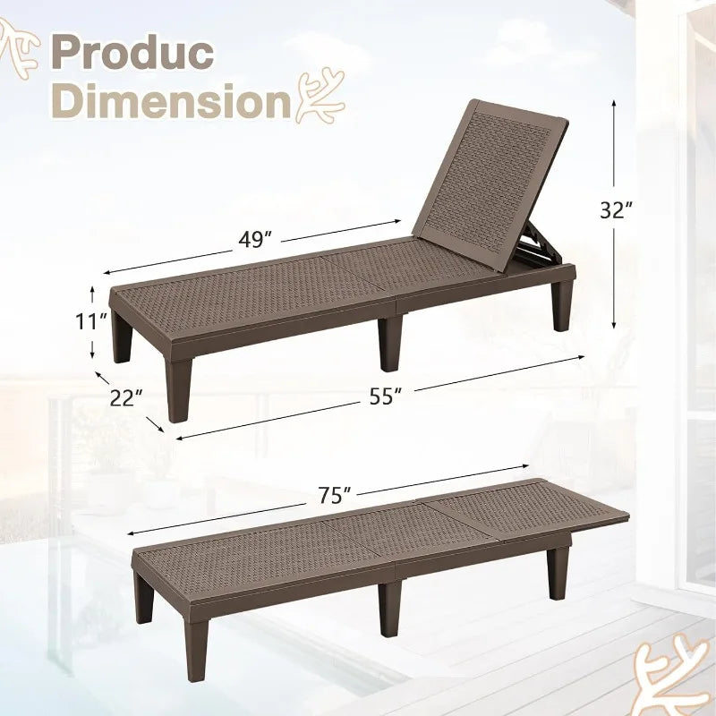 Waterproof Patio Chaise Lounge