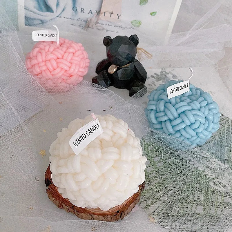 Creative Geometric Rope Knot Aromatherapy Candle, Home Decor Ornaments