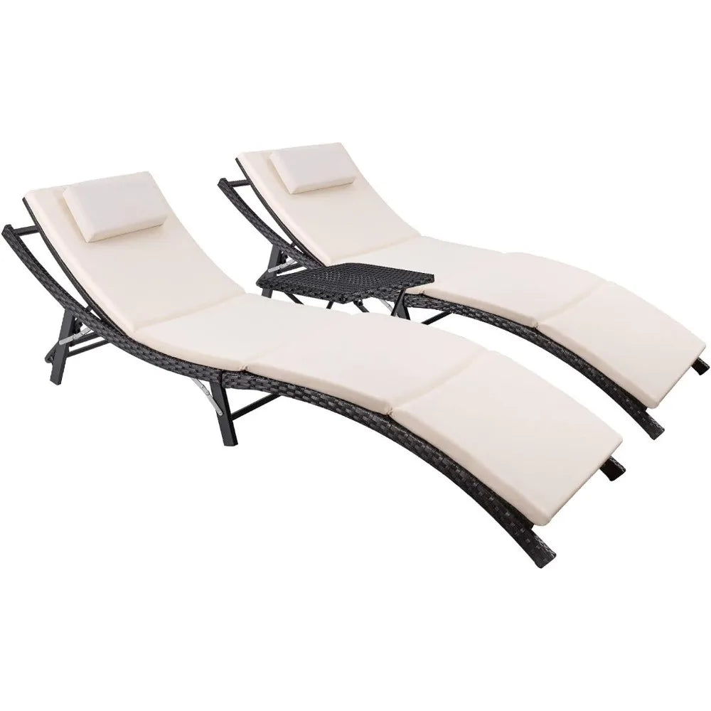 Rattan Patio Chaise Lounge Sets
