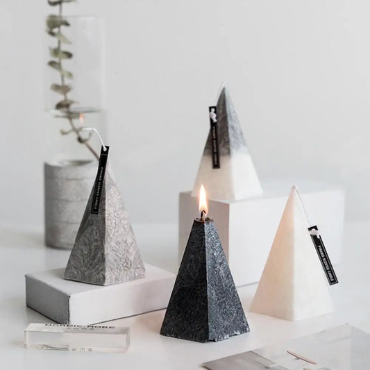 Luxury Nordic Style Geometric Cone Pentagonal Aromatherapy Candle