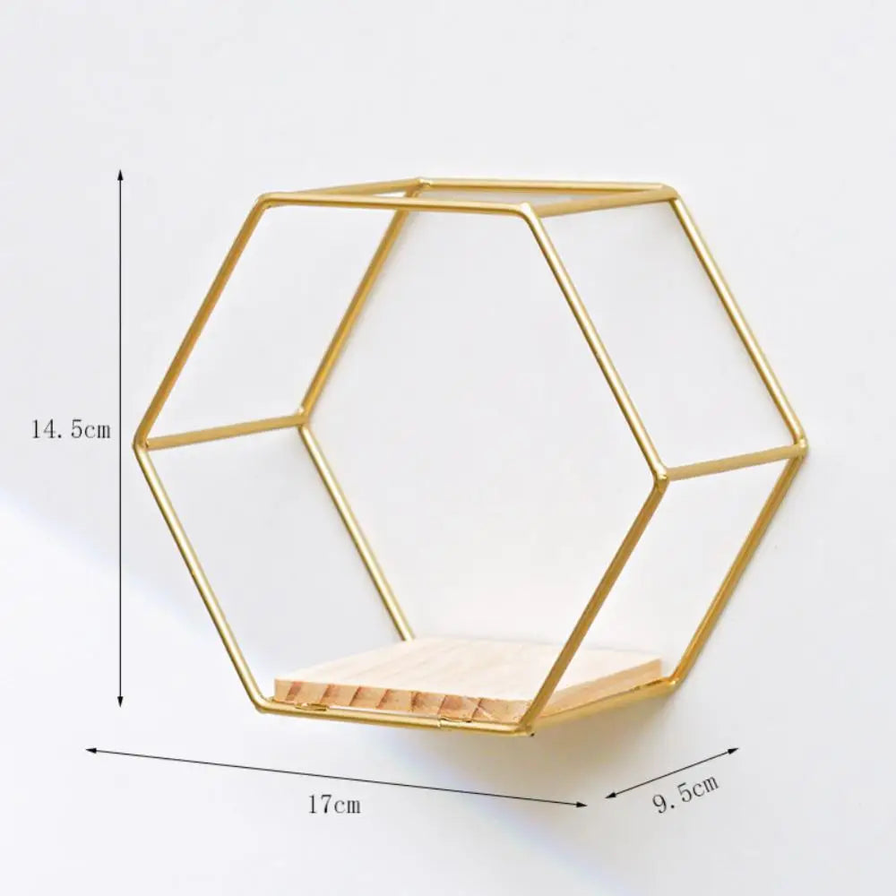 Wall Mounted Hexagon Shelf