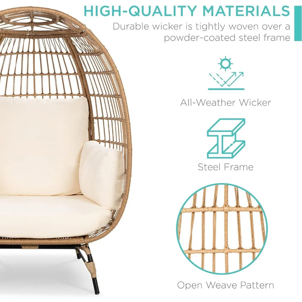 Oversized  Wicker Egg Chair