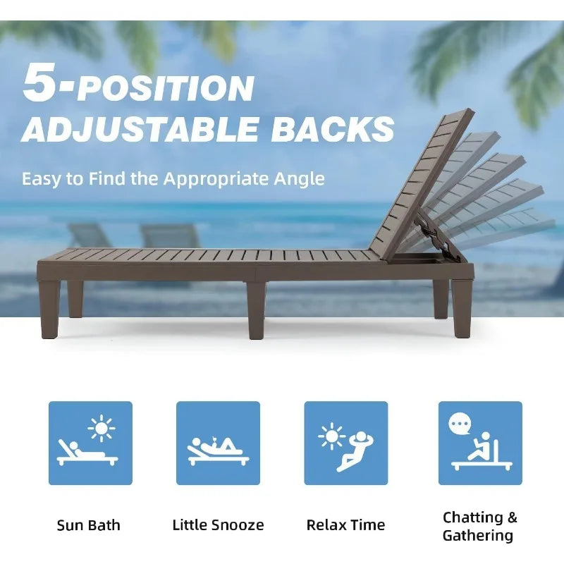 Outdoor Chaise Lounge Chairs Set