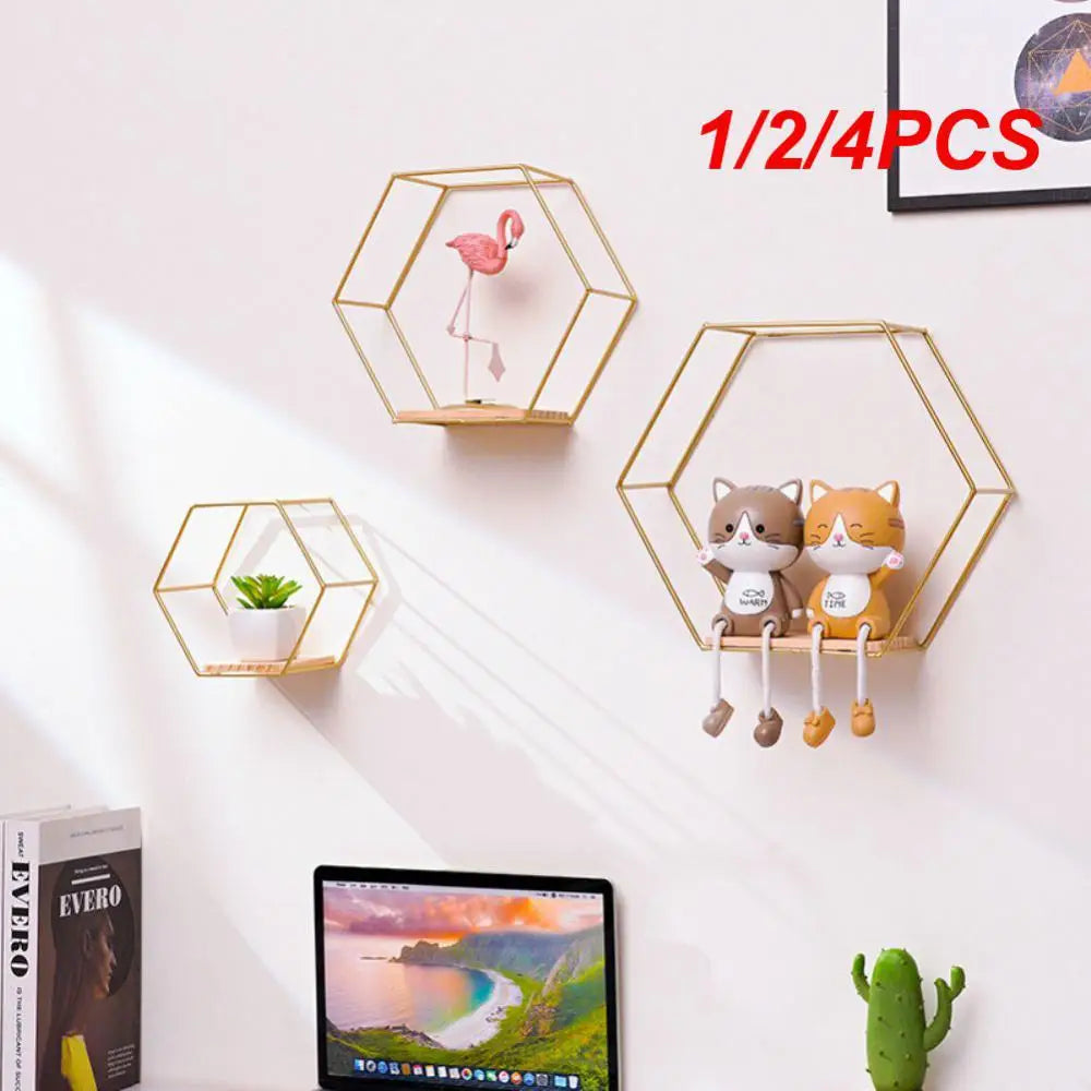 Wall Mounted Hexagon Shelf