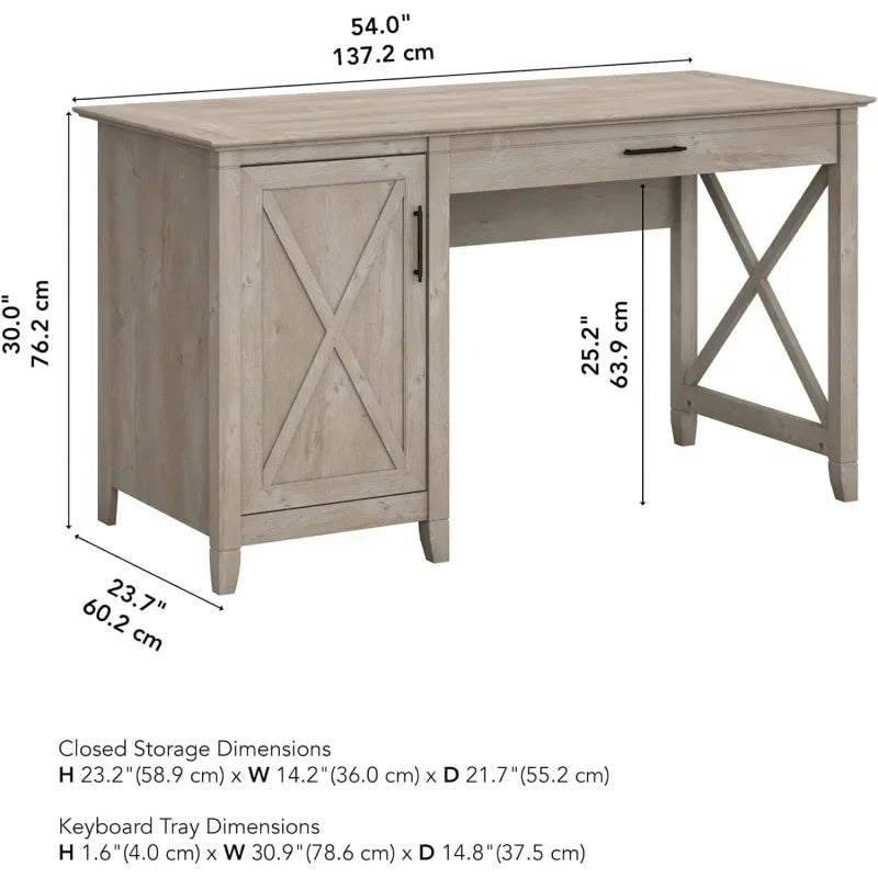 Bush Furniture Key West Computer Desk with Storage