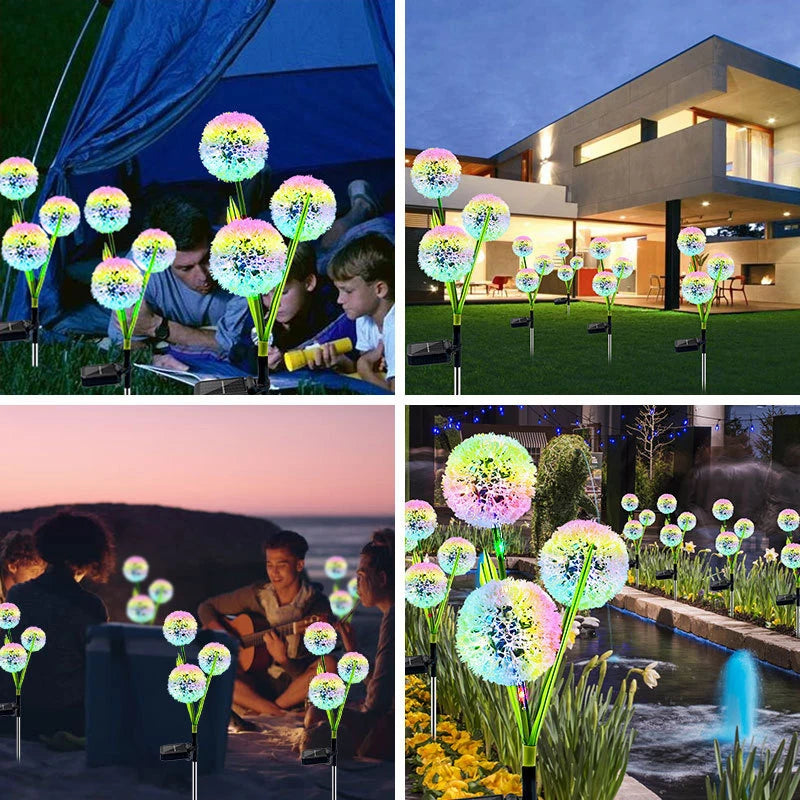 Solar Dandelion Light with 2 Modes Solar Garden Lights