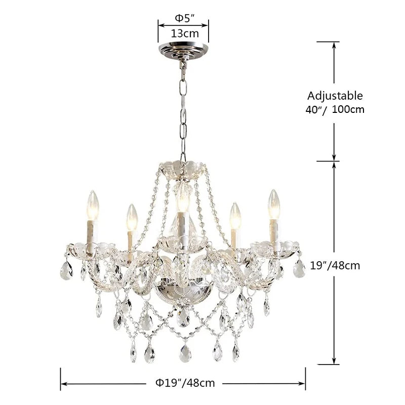 Luxury European Crystal Chandelier, Home Decor