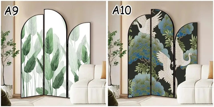 French retro foldable screen partition living room style foyer