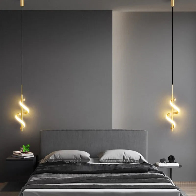 Minimalist Gold White Hanging Wall Lights