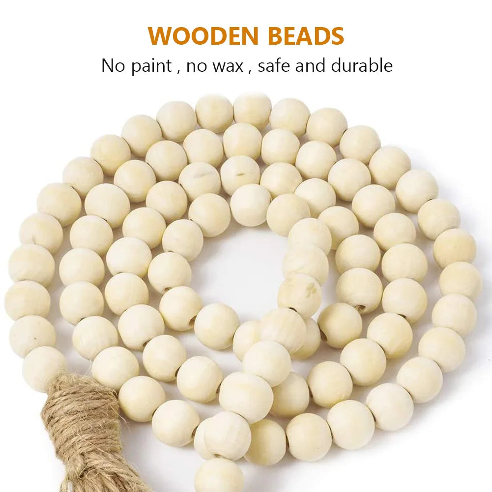 Wooden Handmade Boho Rattan Bead Garlands